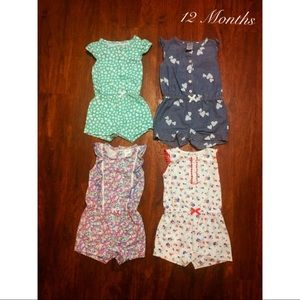 🚫SOLD🚫 NWOT & EUC 12month Carters Romper Bundle